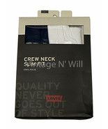 Levis Jeans Mens XL Navy Blue/ White Slim Fit Premium Cotton T-Shirt - 2... - $26.05 CAD