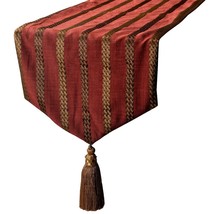 Sumac Stripe - Rust &amp; Red Linen Decorative Table Runners - £48.43 GBP+