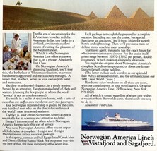Norwegian America Line Cruise Ship 1979 Advertisement Vistafjord Sagafjo... - £23.69 GBP