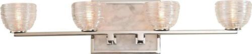 Primary image for Bath Fixture Vanity Light KALCO BIANCO Casual Luxury 4-Light White Backplate