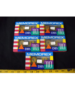 MEMOREX DBS 110 TYPE 1 Normal NOS Sealed Original Packaging LOT 5 Blank ... - $367.35 MXN
