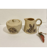 Bunny Creamer and Sugar Set Spectrum Designz Evergreen. Easter - $30.03