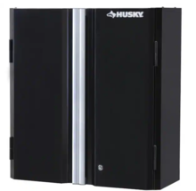 Husky 24-Gauge Steel Wall Mounted Garage Cabinet in Black 28in x 29.7in ... - $165.01