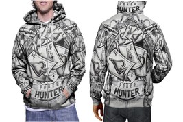 Poker Hunter  Mens Graphic Zip Up Hooded Hoodie - £27.78 GBP+