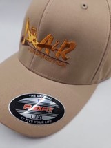 A&amp;R Construction FLEXFIT L/XL Hat fitted Baseball Cap Tan New old stock - £9.92 GBP