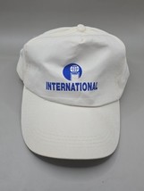 INTERNATIONAL LOGO - White with Blue Logo - Strapback Hat Vintage New Ol... - $9.07