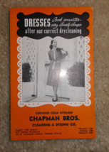 Vintage 1950s Ink Blotter Chapman Bros Drycleaning - $18.81