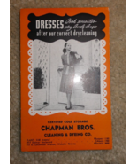 Vintage 1950s Ink Blotter Chapman Bros Drycleaning - £14.73 GBP