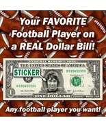 Your Favorite Football Player on REAL Dollar Bill Cash Collectible Dollar Bill - $8.88