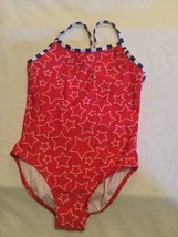 Op swimsuit Size 7 8 patriotic 1 piece stars stripes red white blue - £11.55 GBP