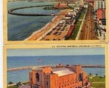 2 Municipal Auditorium Long Beach CA Linen Postcards - £7.78 GBP