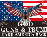 Trump 2024 Flag 3X5 Ft God Guns and Trump Take America Back Eagles Flag ... - $15.94