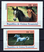 Equatorial Guinea MNH Horses Imperf Arab Thoroughbred Zayix Stamps 0125M... - $7.20