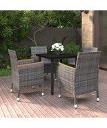  Garden Dining Set Grey PE rattan 5 Piece Set Garden Dining Set - $9,599.96 MXN