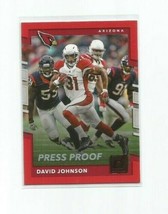 David Johnson (Arizona) 2017 Panini Donruss Red Press Proof Parallel Card #76 - £3.90 GBP