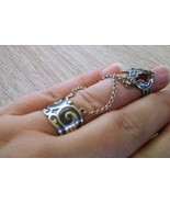 Double Ring Sterling Silver Pomegranate, Armenian Ring - $43.00