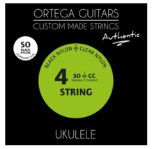 Ortega Guitars - Authentic - Soprano Ukulele Strings - Black Nylon (UKABK-SO) - £5.55 GBP