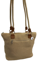 The SAK Tan Crocheted Hobo with Braided Handles, Faux Leather Trim - $267.07 MXN