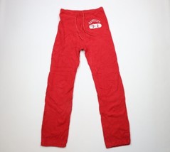 Vtg 90s Champion Reverse Weave Mens Medium Faded Gusseted Gym Sweatpants Red USA - £102.48 GBP