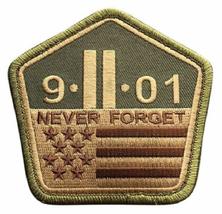 9/11 Never Forget Twin Towers Patch [3.5 inch - Iron on Sew on -M9] - £7.20 GBP
