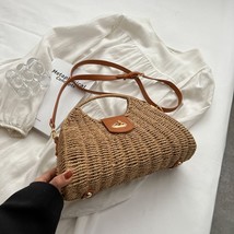 Summer straw bag for women small Woven Handmade  design Handbag Lady Tote Vacati - £80.00 GBP