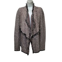 White House Black Market WHBM Size XS Open Front Tweed Blazer Jacket - £23.45 GBP