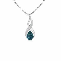 Authenticity Guarantee 
ANGARA Teal Montana Sapphire Pendant Necklace with Di... - £473.08 GBP