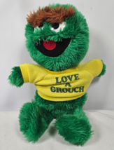 Vintage Applause Oscar the Grouch Love a Grouch Plush with Yellow Shirt ... - £27.32 GBP