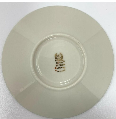 Lenox China SOLITAIRE Made in USA Platinum Trim 21-1935 Saucer Item image 2
