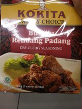 Kokita Bumbu Rendang Padang (Dry Curry Seasoning) 3-ct, 180 gram - £16.14 GBP