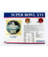 Super Bowl XVI Patch &amp; Willabee Ward Stats NFL 49ers/Bengals 1982 MVP J.... - $27.71