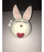 PIER 1 EASTER BUNNY RABBIT FUZZY W/ RED HEART BRAND NEW —390 - $20.94