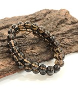 Smokey Topaz Gemstone 8 mm beads 7.5&quot; Inches Stretch Bracelet 2SB-68 - £10.89 GBP