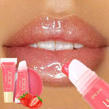 Glitter Plumping Lip Gloss Jelly Strawberry Moisture Fruit Lip Oil Trans... - €7,72 EUR+