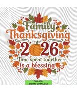 Family Thanksgiving 2026 PNG: fall art (Download) Fall Holiday, Autumn F... - $2.95