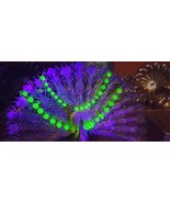 Uranium glass necklace vaseline glass beads handmade #24074 - $987.73 MXN