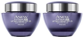 AVON 2x Anew Platinum Day Lifting Cream SPF25 with Protinol 1.7 Oz - £26.34 GBP