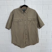 Vintage Gander Mountain Guide Series Button Up Short Sleeve Shirt Mens Large  - £13.89 GBP