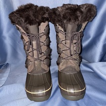 KHOMBU Brown Suede Waterproof Winter Boot NORDIC S/N 744065 Women Size 10 - £30.81 GBP