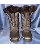 KHOMBU Brown Suede Waterproof Winter Boot NORDIC S/N 744065 Women Size 10 - £31.13 GBP