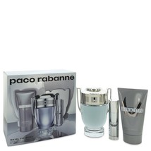 Paco Rabanne Invictus Cologne 3.4 Oz Eau De Toilette Spray 3 Pcs Gift Set - £157.08 GBP