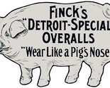 Finck&#39;s Overalls Laser Cut Metal Advertisement Sign - $69.25