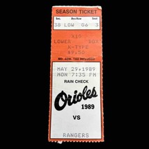 1989 May 29 Texas Rangers @ Baltimore Orioles Ticket Ripken HR off Ryan - 10K&#39;s - £12.30 GBP