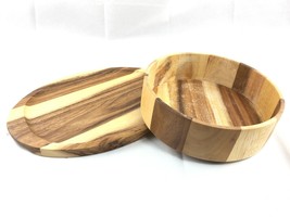 Threshold Real Acacia Wood Serving Bowl and Tray 2 Pc  Kitchen Decor Tabletop  - £23.98 GBP