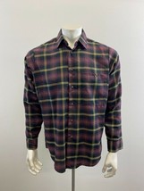 Arnold Palmer Men&#39;s Button Up Long Sleeve Shirt Size Medium Purple Blue ... - $150.53 MXN