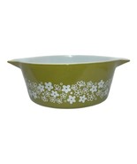 Vtg Pyrex Green Spring Blossom Crazy Daisy 475B 2.5 Qt Casserole Dish No... - $29.51 CAD
