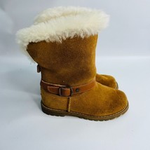 UGG T Nessa Suede Shearling Boots (Toddler) Chesnut Size 10 - £23.29 GBP