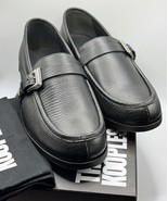 The Kooples Men&#39;s Leather Loafers with Western Buckle, Black Size 43 (US... - $149.95