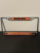 Vintage 2007 Anaheim Ducks License Plate Frame Chrome Stanley Cup Champions - $29.90