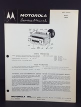 Motorola 1956 Nash Hudson Auto Radio Service Manual Model R6MA - £5.45 GBP